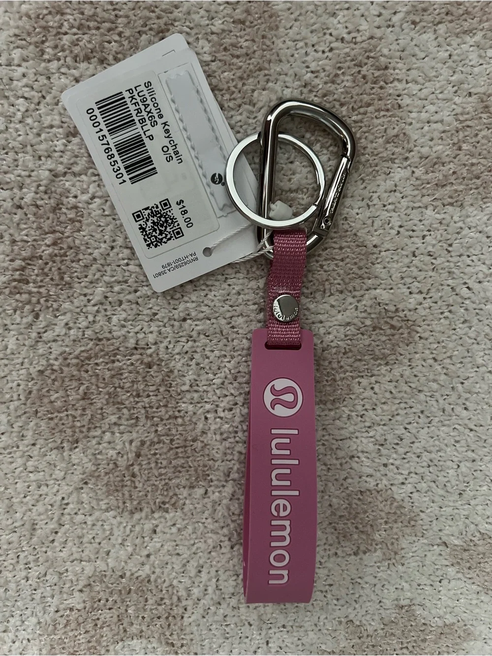 Lululemon Silicone Keychain